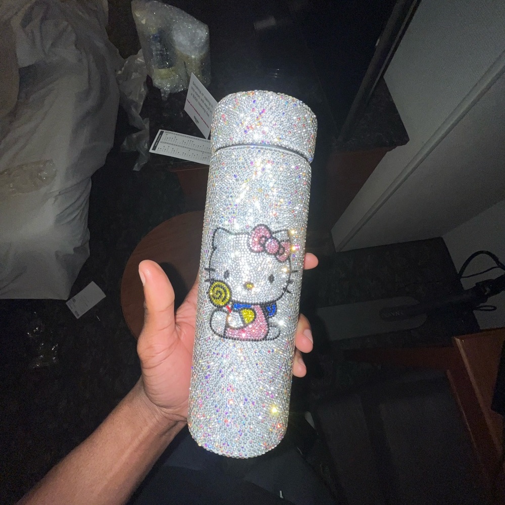 Hello Kitty Rhinestone Water Bottle